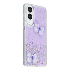 For Samsung Galaxy S25 Edge Case Epoxy PVC Butterfly TPU Aesthetics Phone Cover