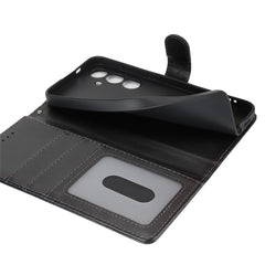 Für Samsung Galaxy S24 Hülle Strukturiertes Leder Brieftasche Handyhülle mit Riemen 