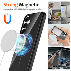 Für Samsung Galaxy S25 FE Magnetische Hülle Kompatibel mit MagSafe TPU Telefonrückseite mit Lanyard 