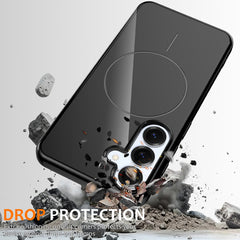Für Samsung Galaxy S25 FE Magnetische Hülle Kompatibel mit MagSafe TPU Telefonrückseite mit Lanyard 