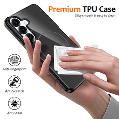 Für Samsung Galaxy S25 FE Magnetische Hülle Kompatibel mit MagSafe TPU Telefonrückseite mit Lanyard 