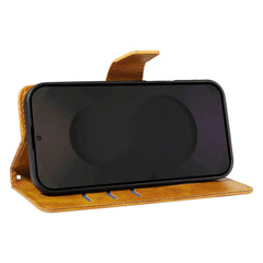 For Samsung Galaxy S25 FE Leather Case Wallet Stand Grids Imprinted Phone Cover with Strap