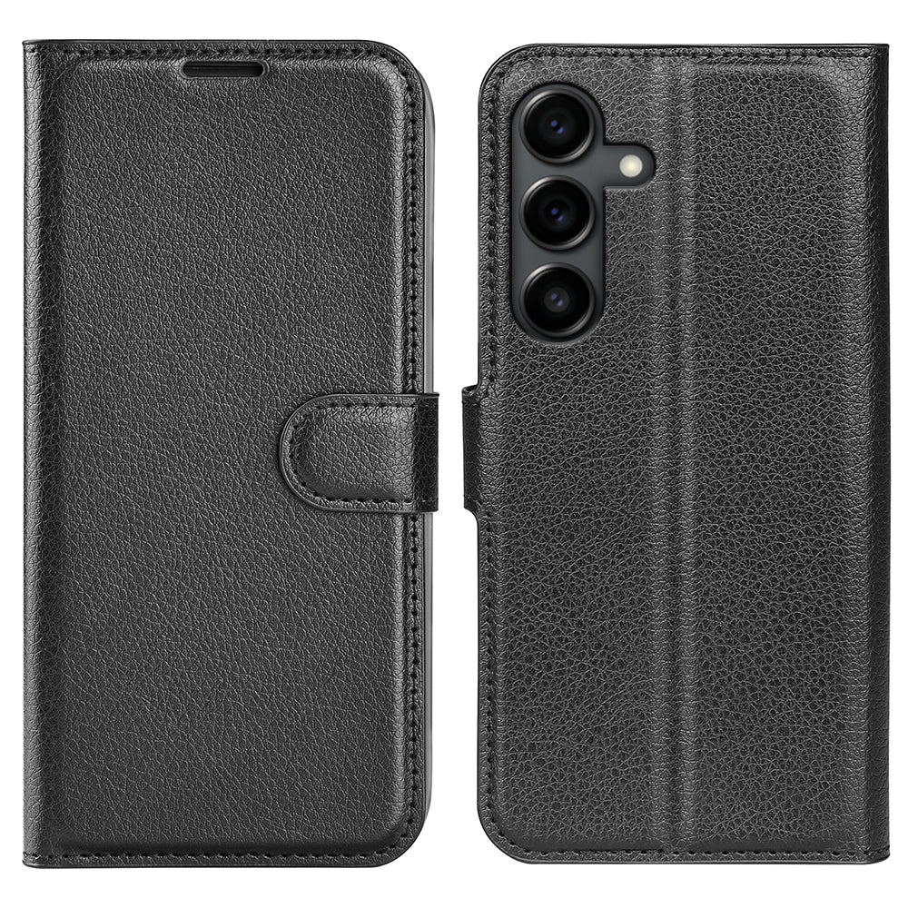 For Samsung Galaxy S25 FE Case Litchi Texture Shockproof Leather Wallet Phone Cover - TechGearPal