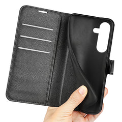Für Samsung Galaxy S25 FE Fall Litchi Textur Stoßfest Leder Brieftasche Telefon Abdeckung 