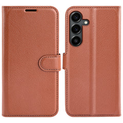 Für Samsung Galaxy S25 FE Fall Litchi Textur Stoßfest Leder Brieftasche Telefon Abdeckung 