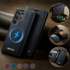 For Samsung Galaxy S22 Ultra 5G Case CASEME C49 Compatible with MagSafe RFID Blocking Detachable Wallet Leather Phone Cover