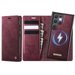 For Samsung Galaxy S22 Ultra 5G Case CASEME C49 Compatible with MagSafe RFID Blocking Detachable Wallet Leather Phone Cover