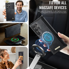 For Samsung Galaxy S23 Ultra Case CASEME C49 Compatible with MagSafe RFID Blocking Detachable Wallet Leather Phone Cover