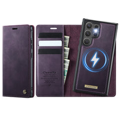 For Samsung Galaxy S23 Ultra Case CASEME C49 Compatible with MagSafe RFID Blocking Detachable Wallet Leather Phone Cover