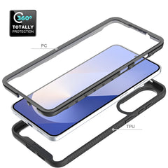 Coque transparente pour Samsung Galaxy S25 Edge, coque arrière en PC + TPU avec film PET 