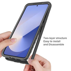 Coque transparente pour Samsung Galaxy S25 Edge, coque arrière en PC + TPU avec film PET 