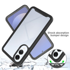 Coque transparente pour Samsung Galaxy S25 Edge, coque arrière en PC + TPU avec film PET 