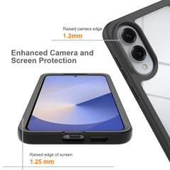 Coque transparente pour Samsung Galaxy S25 Edge, coque arrière en PC + TPU avec film PET 