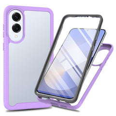 Coque transparente pour Samsung Galaxy S25 Edge, coque arrière en PC + TPU avec film PET 