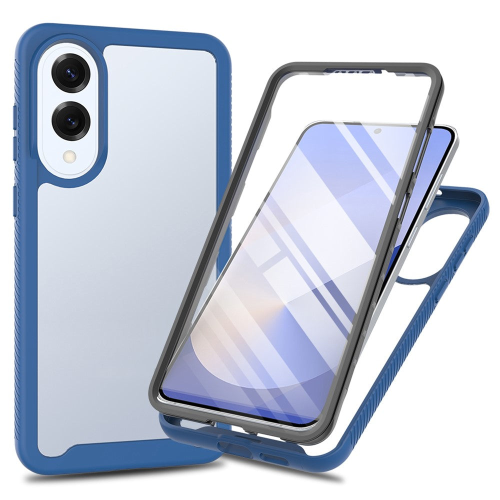 Coque transparente pour Samsung Galaxy S25 Edge, coque arrière en PC + TPU avec film PET 