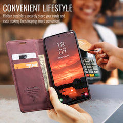 For Samsung Galaxy S25 FE Wallet Case CASEME 013 Series PU Leather Phone Cover Stand