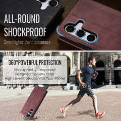 For Samsung Galaxy S25 FE Wallet Case CASEME 013 Series PU Leather Phone Cover Stand