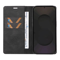 Étui portefeuille en cuir pour Samsung Galaxy S25 FE YIKATU YK-004, toucher peau 