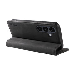 Étui portefeuille en cuir pour Samsung Galaxy S25 FE YIKATU YK-004, toucher peau 
