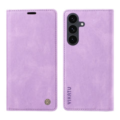 Étui portefeuille en cuir pour Samsung Galaxy S25 FE YIKATU YK-004, toucher peau 