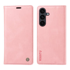 Étui portefeuille en cuir pour Samsung Galaxy S25 FE YIKATU YK-004, toucher peau 