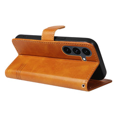 Étui portefeuille en cuir avec support pour Samsung Galaxy S25 FE, lignes en forme de T 