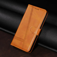 Étui portefeuille en cuir avec support pour Samsung Galaxy S25 FE, lignes en forme de T 