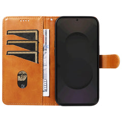 Étui portefeuille en cuir avec support pour Samsung Galaxy S25 FE, lignes en forme de T 