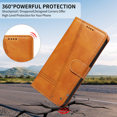 Étui portefeuille en cuir avec support pour Samsung Galaxy S25 FE, lignes en forme de T 