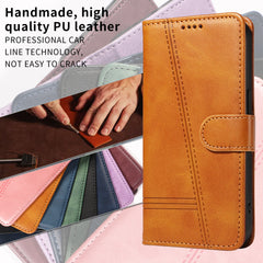 Étui portefeuille en cuir avec support pour Samsung Galaxy S25 FE, lignes en forme de T 
