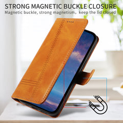 Étui portefeuille en cuir avec support pour Samsung Galaxy S25 FE, lignes en forme de T 