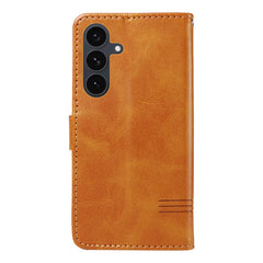 Étui portefeuille en cuir avec support pour Samsung Galaxy S25 FE, lignes en forme de T 