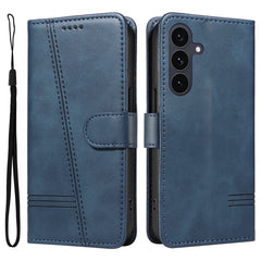Étui portefeuille en cuir avec support pour Samsung Galaxy S25 FE, lignes en forme de T 
