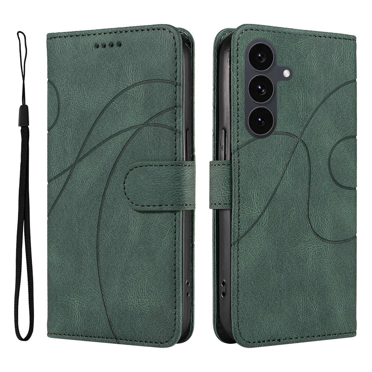 Étui portefeuille en cuir avec support pour Samsung Galaxy S25 FE, design incurvé 