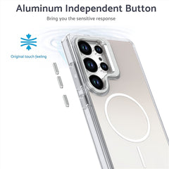 For Samsung Galaxy S23 Ultra Case Compatible with MagSafe TPU + Acrylic Gradient Phone Cover with Kickstand