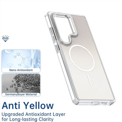 For Samsung Galaxy S23 Ultra Case Compatible with MagSafe TPU + Acrylic Gradient Phone Cover with Kickstand