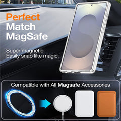 For Samsung Galaxy S24 Ultra Case Compatible with MagSafe TPU + Acrylic Gradient Phone Cover with Kickstand