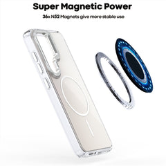 For Samsung Galaxy S25+ Case Compatible with MagSafe TPU + Acrylic Gradient Phone Cover with Kickstand
