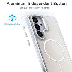 For Samsung Galaxy S25+ Case Compatible with MagSafe TPU + Acrylic Gradient Phone Cover with Kickstand