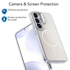 For Samsung Galaxy S25+ Case Compatible with MagSafe TPU + Acrylic Gradient Phone Cover with Kickstand