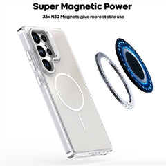 For Samsung Galaxy S25 Ultra Case Compatible with MagSafe TPU + Acrylic Gradient Phone Cover with Kickstand