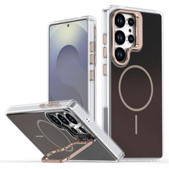 For Samsung Galaxy S25 Ultra Case Compatible with MagSafe TPU + Acrylic Gradient Phone Cover with Kickstand