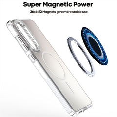For Samsung Galaxy S25 Edge Case Compatible with MagSafe TPU + Acrylic Gradient Phone Cover with Kickstand
