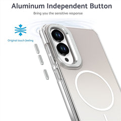 For Samsung Galaxy S25 Edge Case Compatible with MagSafe TPU + Acrylic Gradient Phone Cover with Kickstand