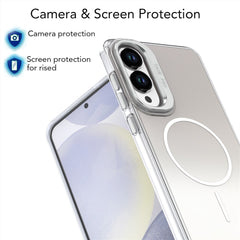 For Samsung Galaxy S25 Edge Case Compatible with MagSafe TPU + Acrylic Gradient Phone Cover with Kickstand