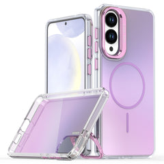 For Samsung Galaxy S25 Edge Case Compatible with MagSafe TPU + Acrylic Gradient Phone Cover with Kickstand