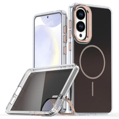 For Samsung Galaxy S25 Edge Case Compatible with MagSafe TPU + Acrylic Gradient Phone Cover with Kickstand