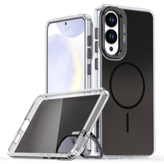 For Samsung Galaxy S25 Edge Case Compatible with MagSafe TPU + Acrylic Gradient Phone Cover with Kickstand