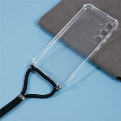 For Samsung Galaxy S25 FE Case Reinforced Corner TPU Clear Phone Cover with Lanyard