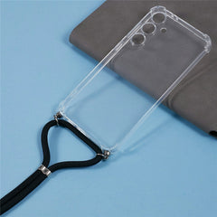For Samsung Galaxy S25 FE Case Reinforced Corner TPU Clear Phone Cover with Lanyard